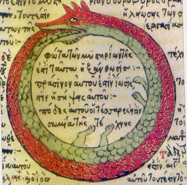 Ouroboros - a snake eating its own tail